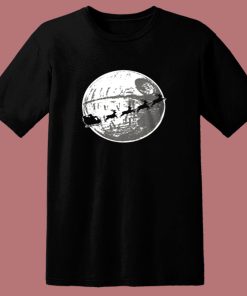 Christmas Vibes Flying Over The Moon 80s T Shirt