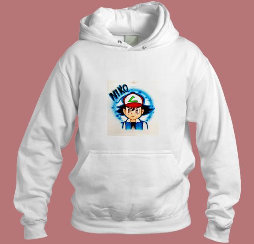 Cool Ash Ketchum Airbrushed Unisex Aesthetic Hoodie Style