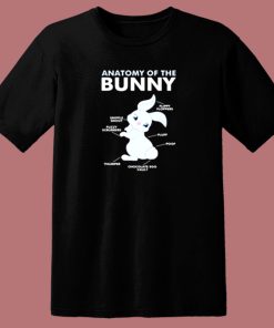 Cute Anatomy Of A Bunny Rabbit 80s T Shirt