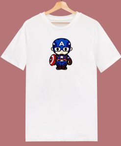 Cute Captain America Chibi 80s T Shirt
