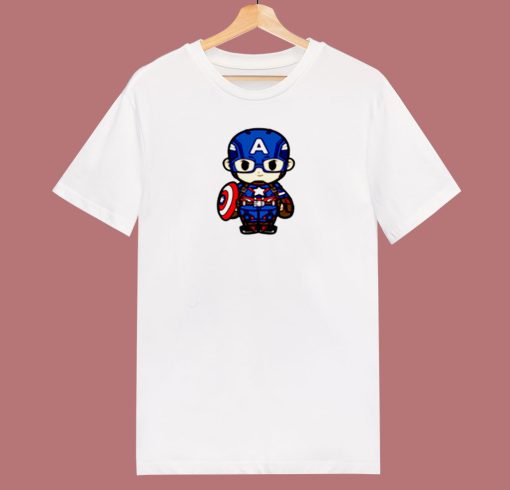 Cute Captain America Chibi 80s T Shirt