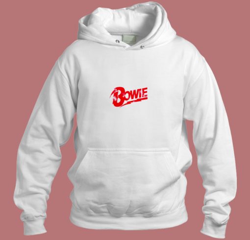 David Bowie Red Bowie Logo Unisex Aesthetic Hoodie Style