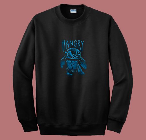Disney Stitch Hangry Graphic Adult 80s Sweatshirt