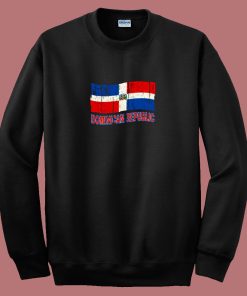 Dominican Republic Flag Distressed Pride 80s Sweatshirt