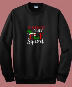 Elf Squad Seventh Grade Christmas 80s Sweatshirt
