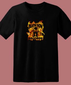Flame Death Row Record Vintage 80s T Shirt