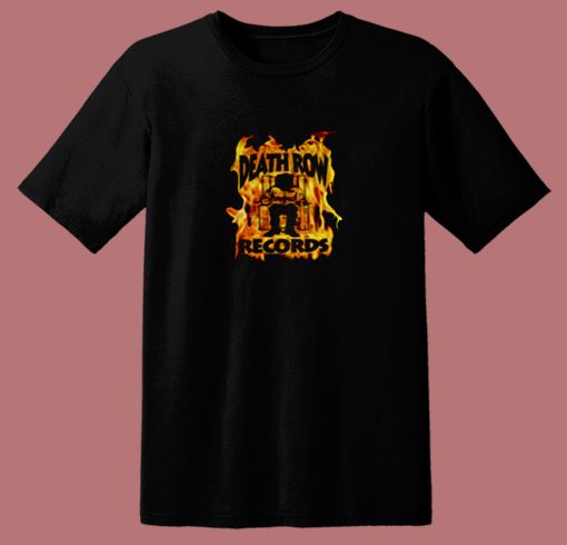Flame Death Row Record Vintage 80s T Shirt