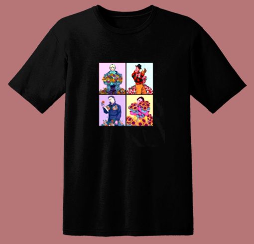 Flower For You Horror Movies Killers 80s T Shirt