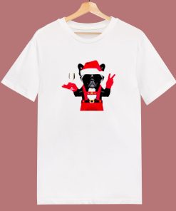 French Bulldog Santa Style 80s T Shirt