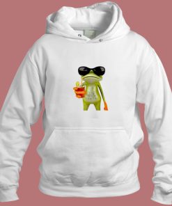 Frog Funny Cocktail Hipster Funny Aesthetic Hoodie Style