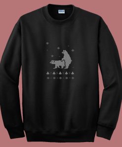 Funny Humping Polar Bears Ugly Christmas 80s Sweatshirt