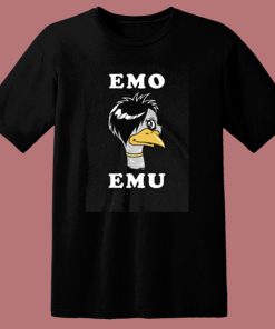Funny Metal Goth Emu Bird 80s T Shirt
