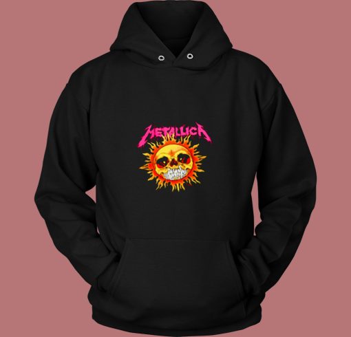 Funny Metallica Sun Skull 80s Hoodie