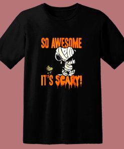 Funny Peanuts Halloween Snoopy Mummy 80s T Shirt
