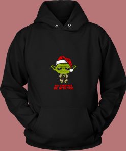 Funny Yoda May Christmas Be With You 80s Hoodie