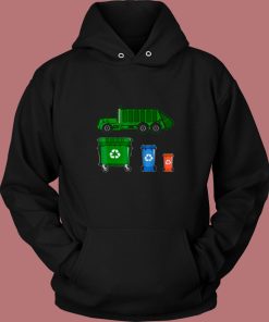 Garbage Truck With Dumpster 80s Hoodie