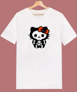 Hello Kitty Skeleton Halloween 80s T Shirt