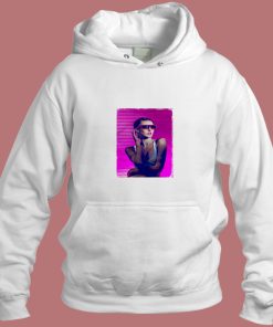 Hot Sexy Girl Female Synthwave Vapor Wave 80s Aesthetic Hoodie Style