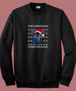 I Wish You Love Lilo And Stitch Christmas 80s Sweatshirt