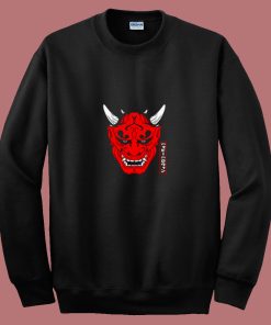 Japanese Demons Face Devil Harajuku Aesthetic 80s Sweatshirt