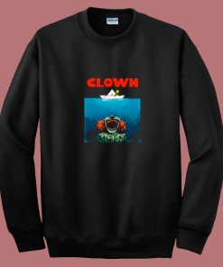Jaws Poster Parody Stephen King Pennywise Clown 80s Sweatshirt