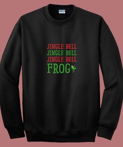 Jingle Bell Frog Funny Christmas 80s Sweatshirt