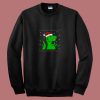 Jurassic Christmas Green Dino 80s Sweatshirt