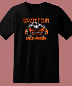 Led Zeppelin Skull Motor Harley Davidson 80s T Shirt