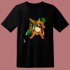 Leprechaun Dabbing Cat 80s T Shirt
