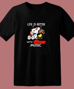Life Is Better With Bowie Music Relaxing Woodstock And Snoop 80s T Shirt