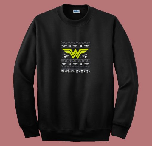 Logo Wonder Woman Christmas 80s Sweatshirt