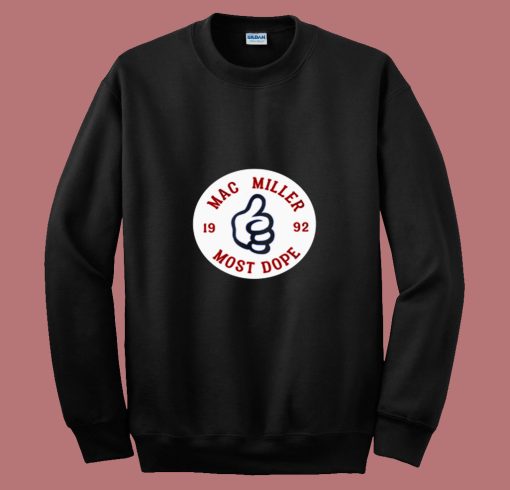Mac Miller Most Dope Circle Logo 80s Sweatshirt