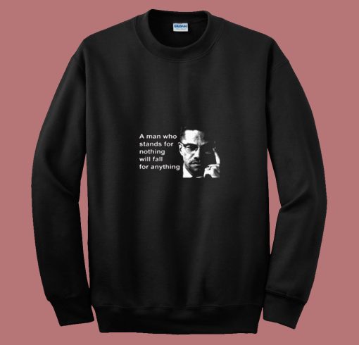 Malcolm X Black Panthers Party Civil Human Rights 80s Sweatshirt