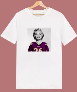 Marilyn Monroe Norma Jeane Wearing Baltimore Ravens Jersey 80s T Shirt