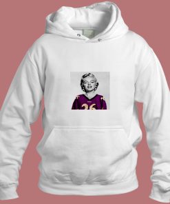 Marilyn Monroe Norma Jeane Wearing Baltimore Ravens Jersey Aesthetic Hoodie Style