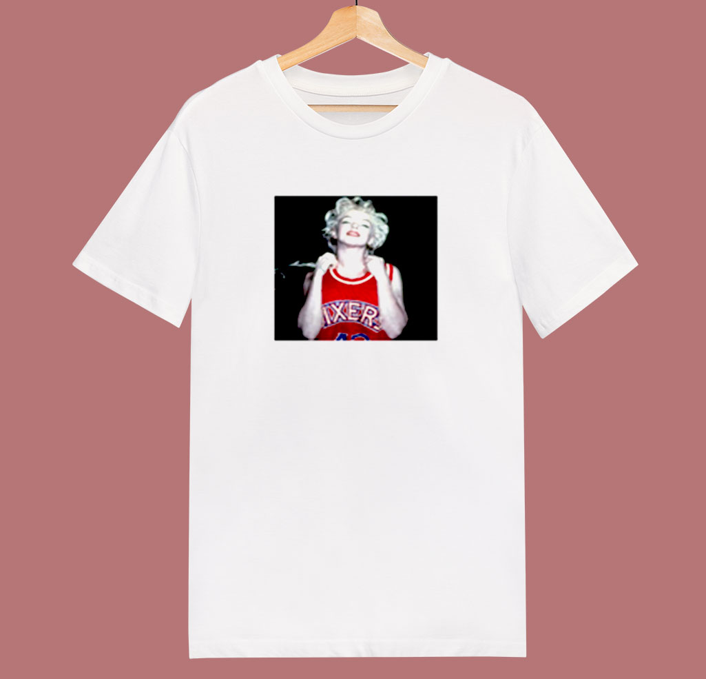 Marilyn Monroe wearing Vintage Philadelphia Eagles jersey