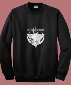 Memento Mori Skull Black 80s Sweatshirt
