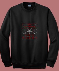Merry Antichristmas Satan Claus Ugly Christmas 80s Sweatshirt