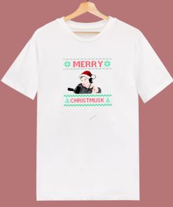 Merry Christmusk Funny Elon Musk 80s T Shirt