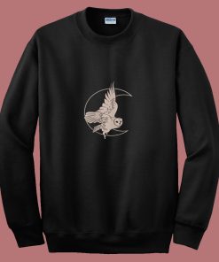 Moon Witch Barn Owl 80s Sweatshirt