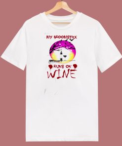 My Broomstick Runs On Wine 80s T Shirt