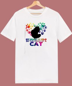 My Heart Is Held By The Paws Of A Cat 80s T Shirt
