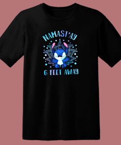 Namastay 6 Feet Away Stitch 80s T Shirt
