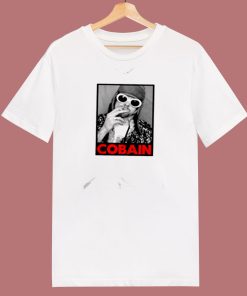 Nirvana Kurt Cobain Smoking Portrait 80s T Shirt