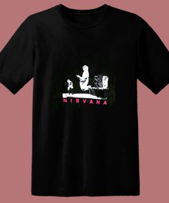 Nirvana Pink Logo Live Stage Pic 80s T Shirt