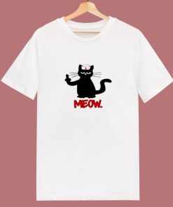 Nurse Meow Middle Finger 80s T Shirt