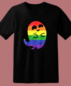 Official Ghost Halloween Gay Funny Scary 80s T Shirt