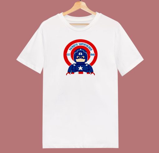 Patriotic Supersoldier 80s T Shirt