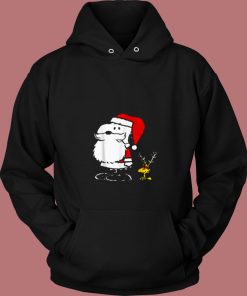 Peanuts Snoopy Woodstock Antlers Santa 80s Hoodie