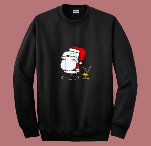 Peanuts Snoopy Woodstock Antlers Santa 80s Sweatshirt